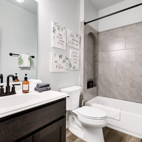 3rd full bathroom is fully stocked with all you need.