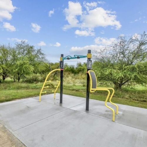 You will also find some fitness equipment.